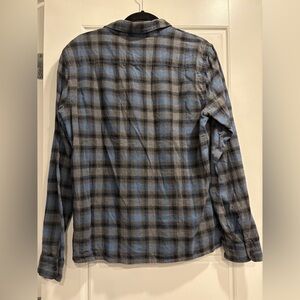 Blue and Gray Plaid Shirt